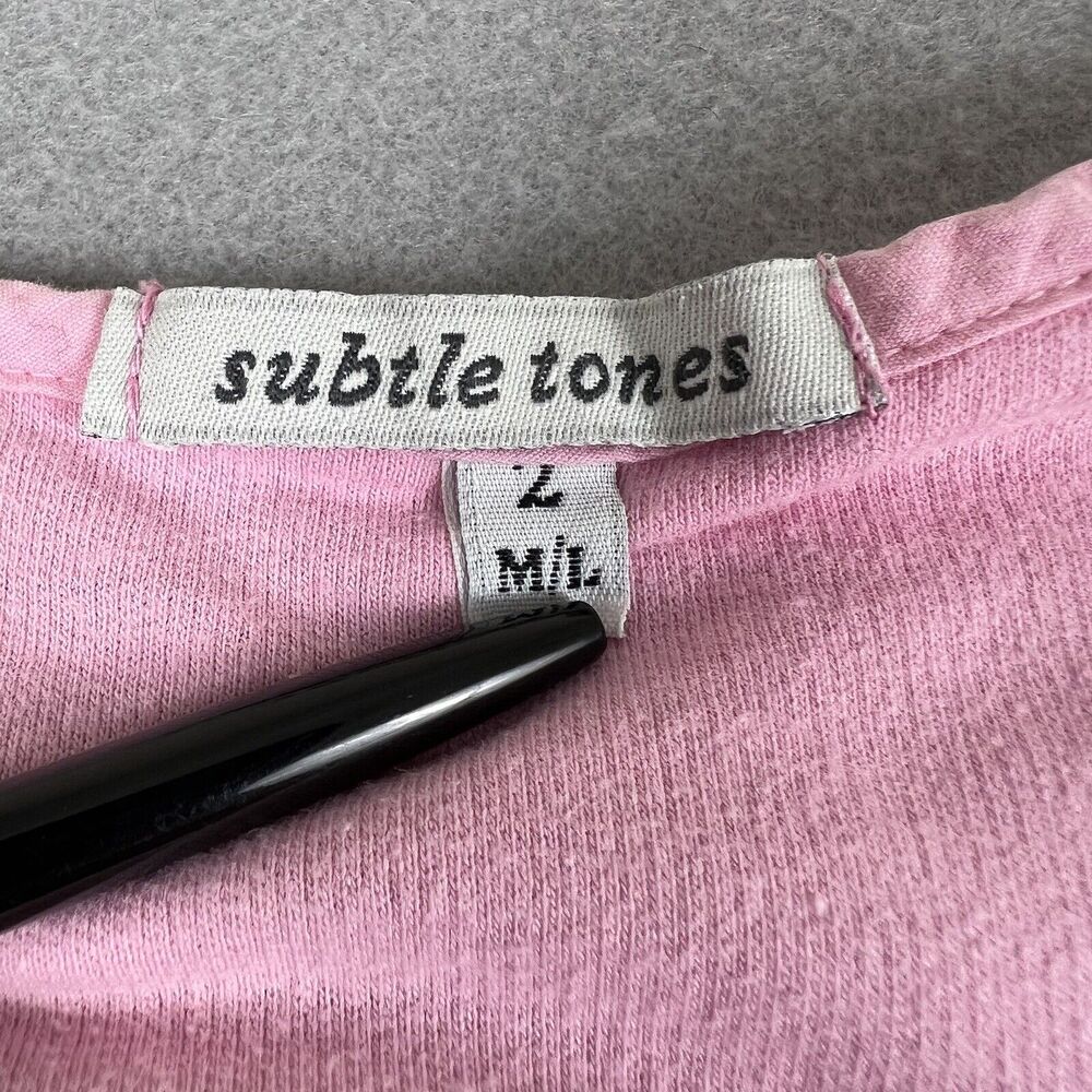 Subtle Tones Pink Cotton‎ Terry V Neck Sleeveless Kangaroo Pocket Midi Dress M - Picture 11 of 16